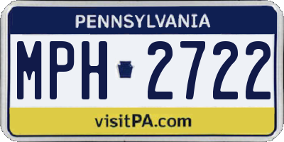 PA license plate MPH2722