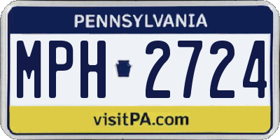 PA license plate MPH2724