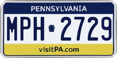 PA license plate MPH2729