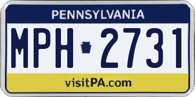PA license plate MPH2731
