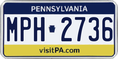 PA license plate MPH2736