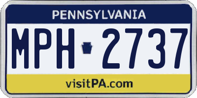 PA license plate MPH2737