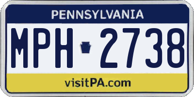 PA license plate MPH2738