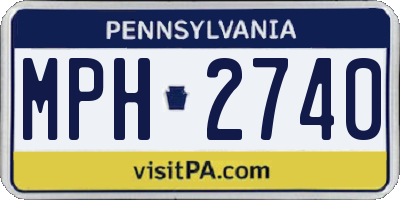 PA license plate MPH2740