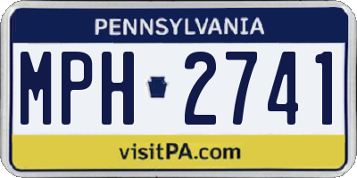 PA license plate MPH2741