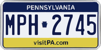 PA license plate MPH2745
