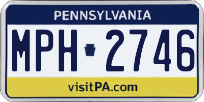 PA license plate MPH2746