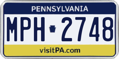 PA license plate MPH2748
