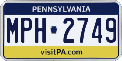 PA license plate MPH2749