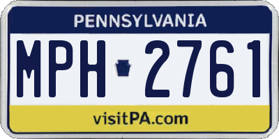 PA license plate MPH2761