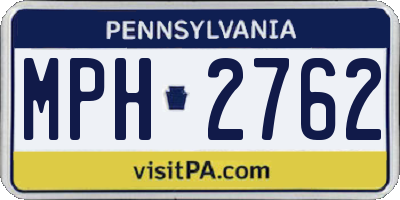 PA license plate MPH2762