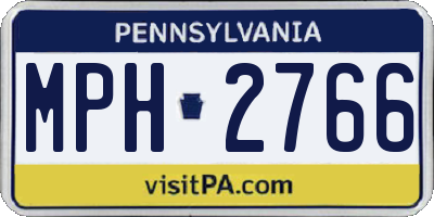 PA license plate MPH2766