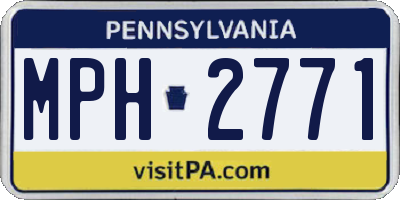 PA license plate MPH2771