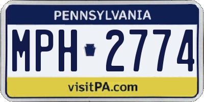 PA license plate MPH2774