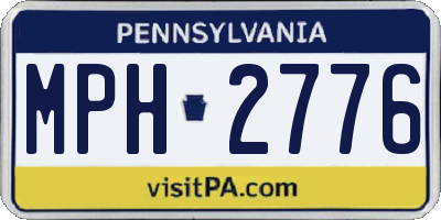 PA license plate MPH2776