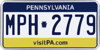 PA license plate MPH2779