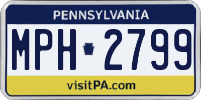 PA license plate MPH2799