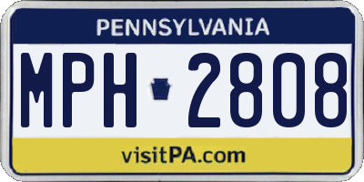 PA license plate MPH2808