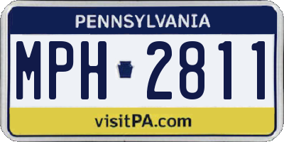PA license plate MPH2811