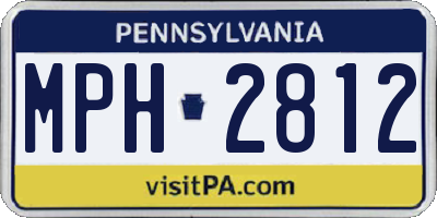 PA license plate MPH2812