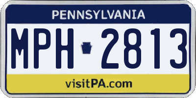 PA license plate MPH2813