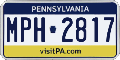 PA license plate MPH2817