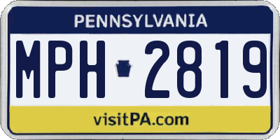 PA license plate MPH2819