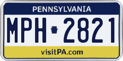 PA license plate MPH2821