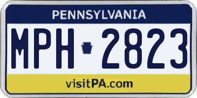 PA license plate MPH2823