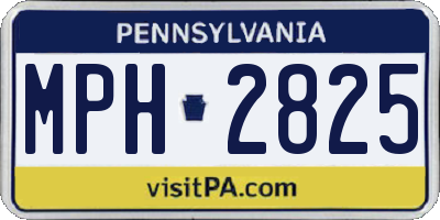 PA license plate MPH2825
