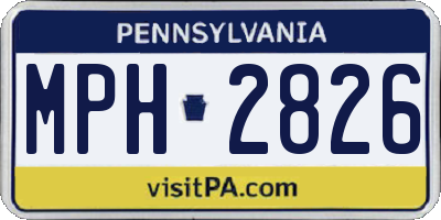PA license plate MPH2826