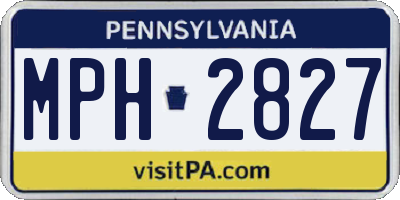 PA license plate MPH2827