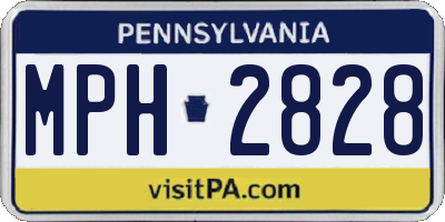PA license plate MPH2828