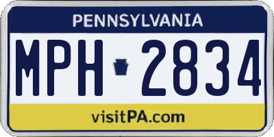 PA license plate MPH2834