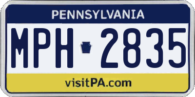 PA license plate MPH2835