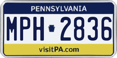 PA license plate MPH2836