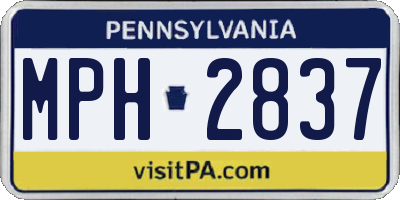 PA license plate MPH2837