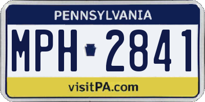 PA license plate MPH2841