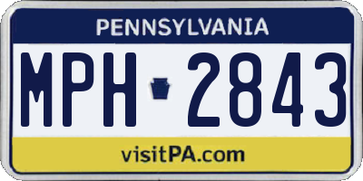 PA license plate MPH2843