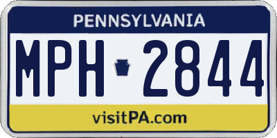 PA license plate MPH2844