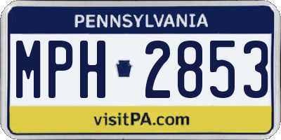 PA license plate MPH2853