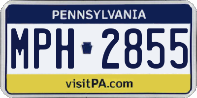 PA license plate MPH2855