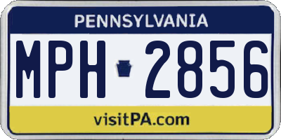 PA license plate MPH2856