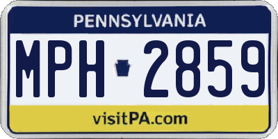 PA license plate MPH2859