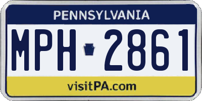 PA license plate MPH2861