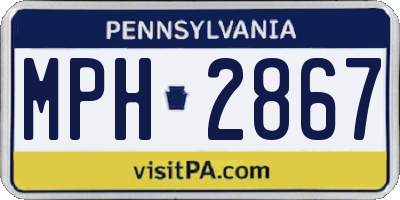 PA license plate MPH2867