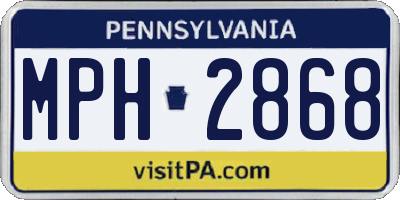 PA license plate MPH2868