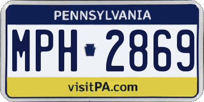 PA license plate MPH2869