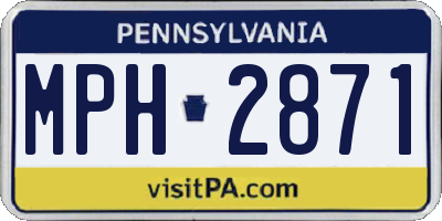 PA license plate MPH2871