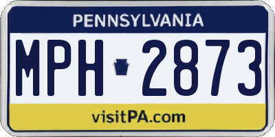 PA license plate MPH2873